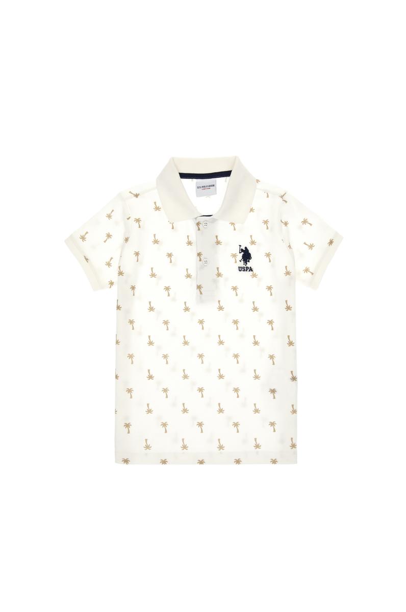 Erkek Çocuk Polo Yaka Ekru Tişört