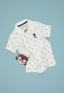 Erkek Çocuk Polo Yaka Ekru Tişört - 50311949013