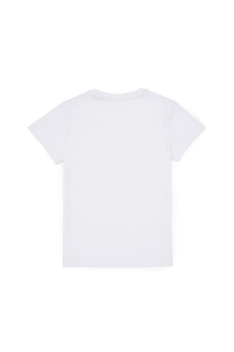 Erkek Çocuk Bisiklet Yaka Beyaz Tişört - 50307138004