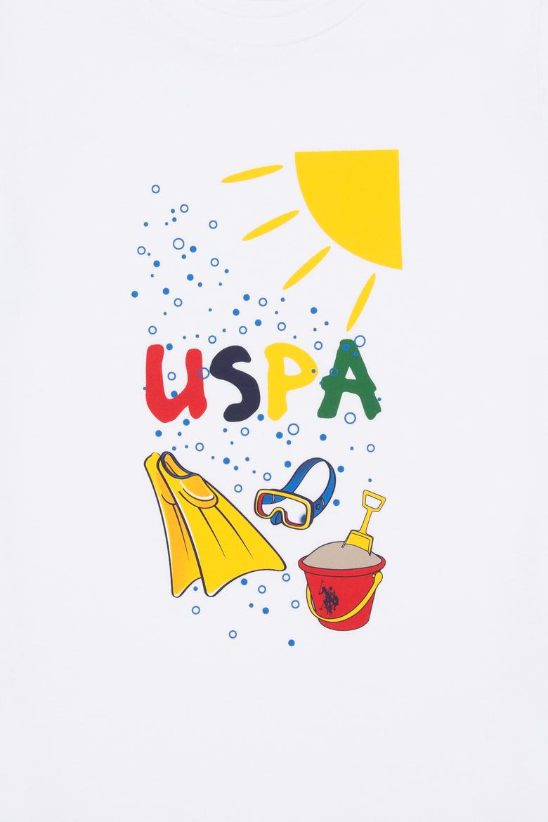 Erkek Çocuk Bisiklet Yaka Beyaz Tişört - 50307138004