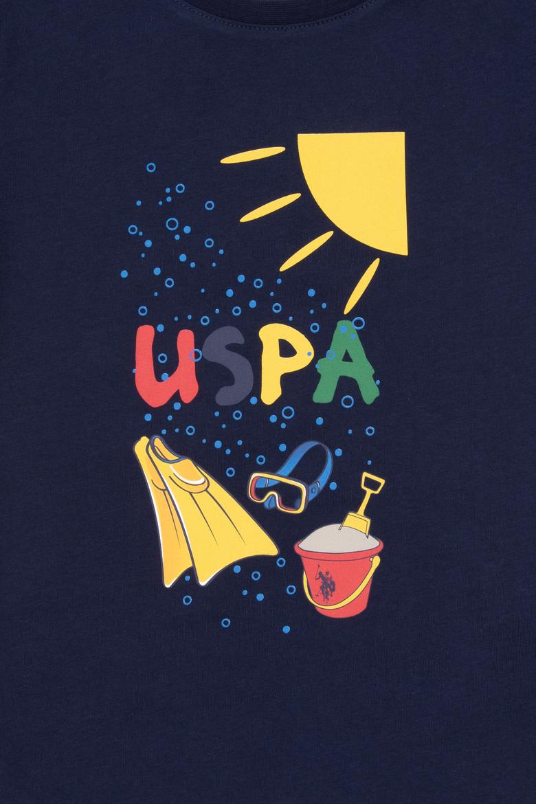 Erkek Çocuk Bisiklet Yaka Lacivert Tişört - 50307138013