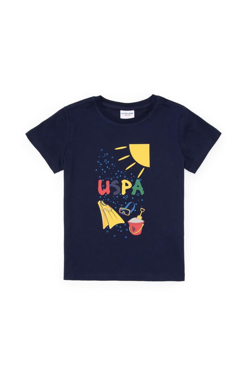 Erkek Çocuk Bisiklet Yaka Lacivert Tişört