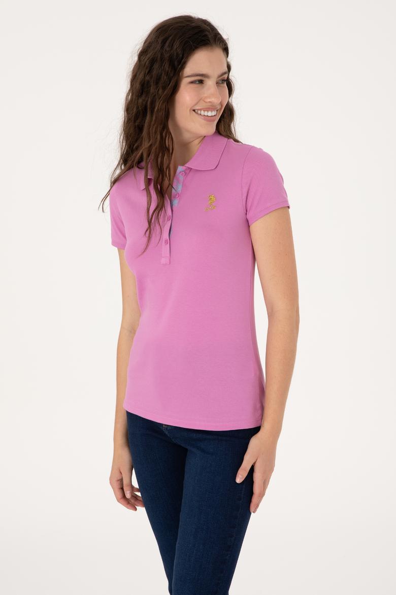 Kadın Fuşya Basic Tişört - 50300868011