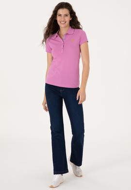 Kadın Fuşya Basic Tişört - 50300868011