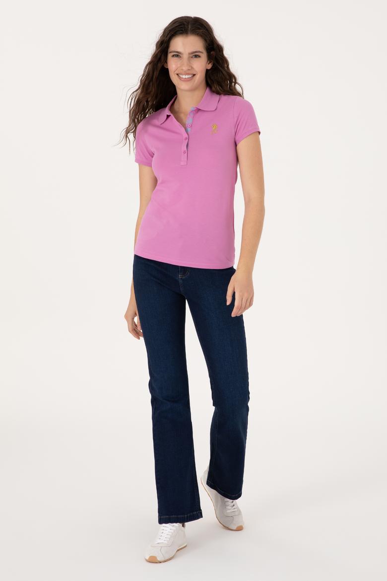 Kadın Fuşya Basic Tişört - 50300868011