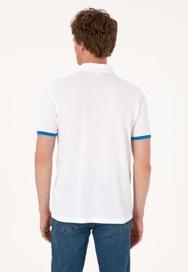 Erkek Regular Fit Polo Yaka Beyaz Tişört - 50306804009