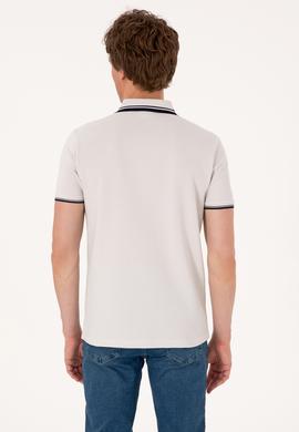 Erkek Slim Fit Kaçık Yaka Açık Gri Tişört - 50306872008