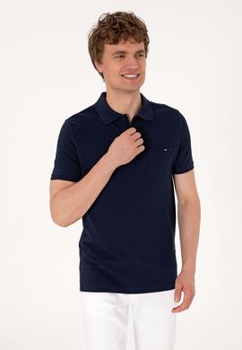 Erkek Regular Fit Polo Yaka Lacivert Cepli Tişört - 50306818007