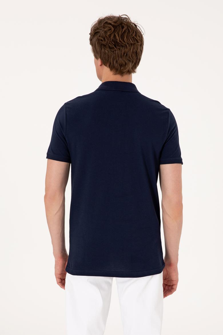 Erkek Regular Fit Polo Yaka Lacivert Cepli Tişört - 50306818007