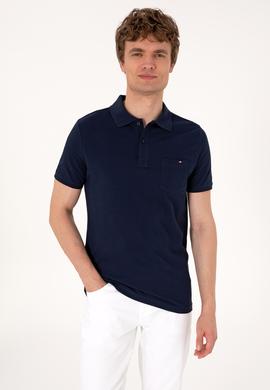 Erkek Regular Fit Polo Yaka Lacivert Cepli Tişört - 50306818007
