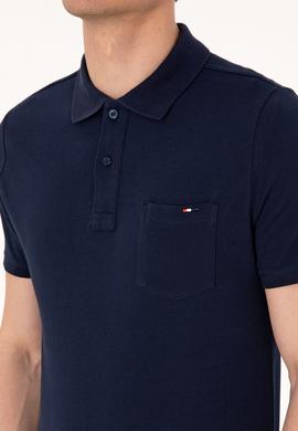 Erkek Regular Fit Polo Yaka Lacivert Cepli Tişört - 50306818007
