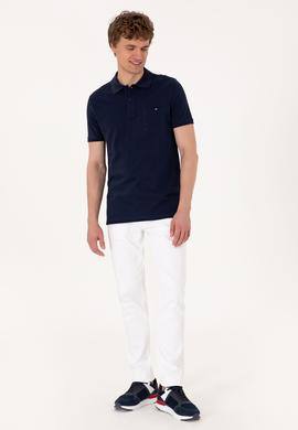 Erkek Regular Fit Polo Yaka Lacivert Cepli Tişört - 50306818007
