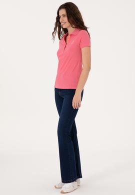 Kadın Pembe Basic Tişört - 50300896196