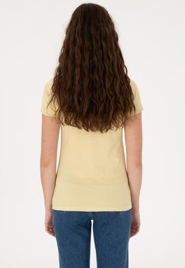 Kadın Açık Haki Basic Tişört - 50300896166