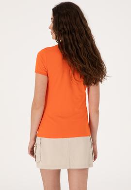 Kadın Nar Çiçeği Basic Tişört - 50300896096