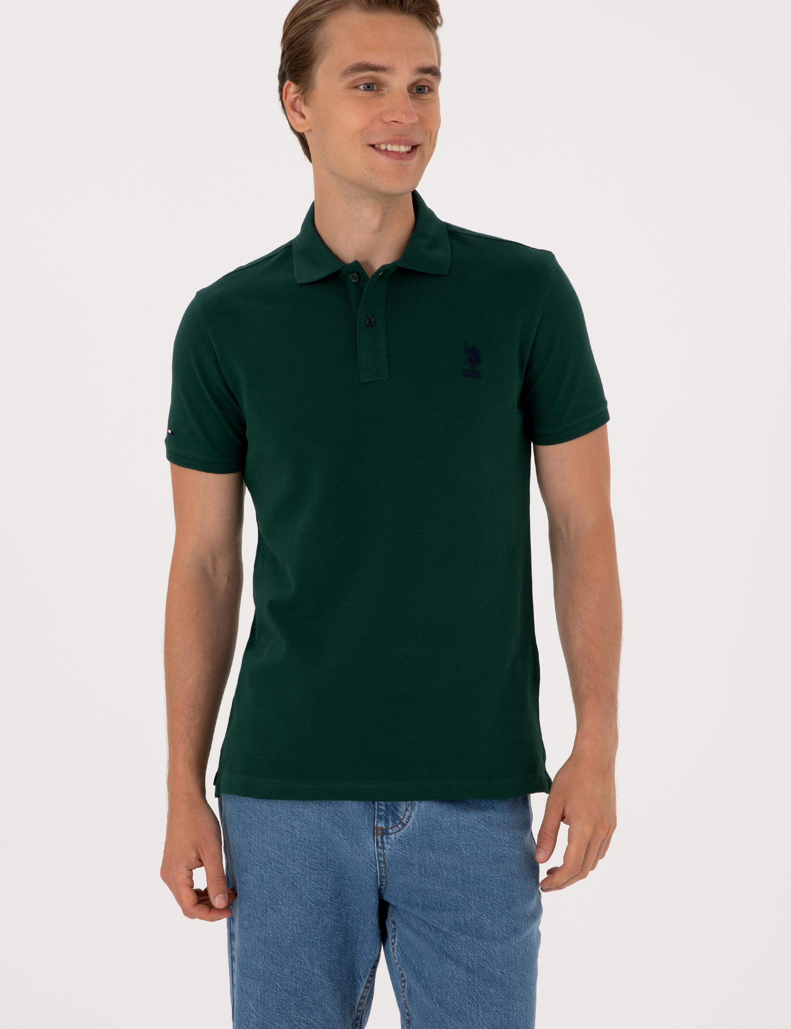 پولوشرت آستین کوتاه اندامی یقه پیراهنی مردانه یو اس پولو | U.S. Polo Assn. - تصویر 3