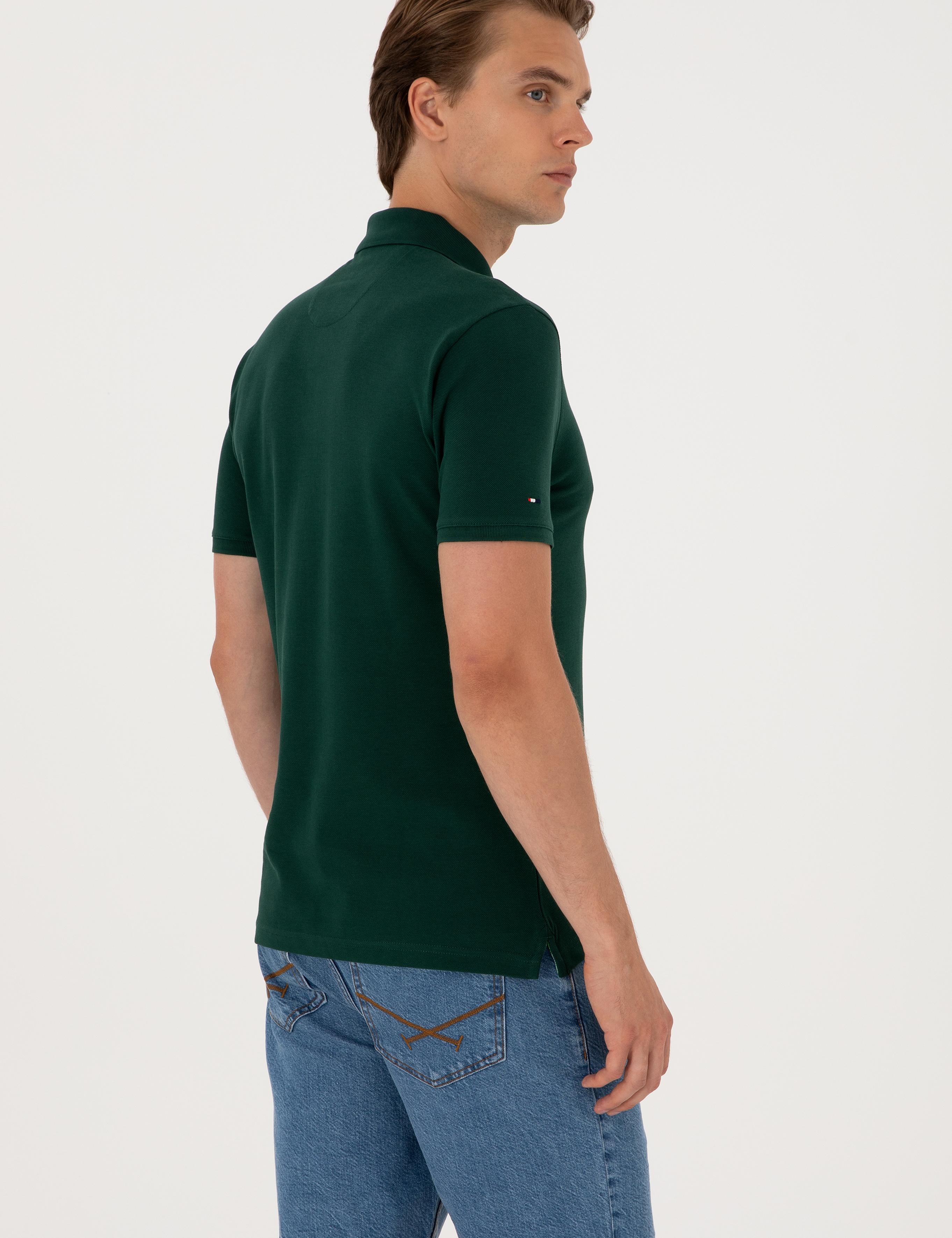پولوشرت آستین کوتاه اندامی یقه پیراهنی مردانه یو اس پولو | U.S. Polo Assn. - تصویر 5