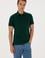 Erkek Slim Fit Polo Yaka Koyu Yeşil Basic Tişört