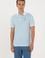 Erkek Regular Fit Polo Yaka Turkuaz Desenli Tişört
