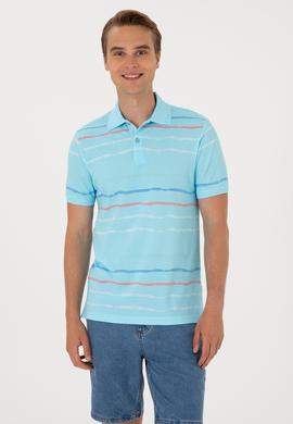 Erkek Regular Fit Polo Yaka Aqua Tişört - 50299642001