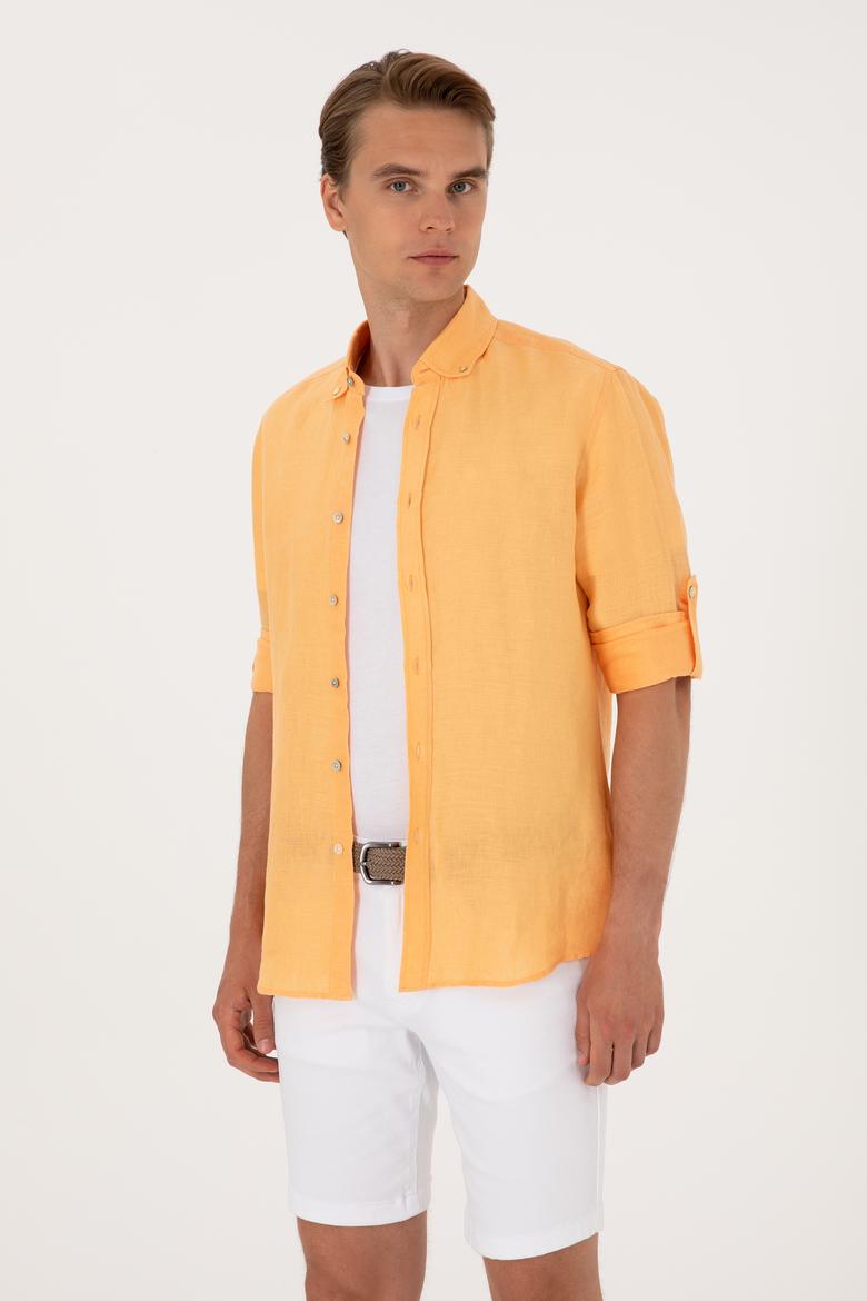 Erkek Turuncu Uzun Kollu Gömlek - 50299597010