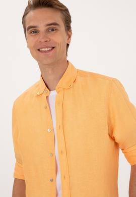 Erkek Turuncu Uzun Kollu Gömlek - 50299597010