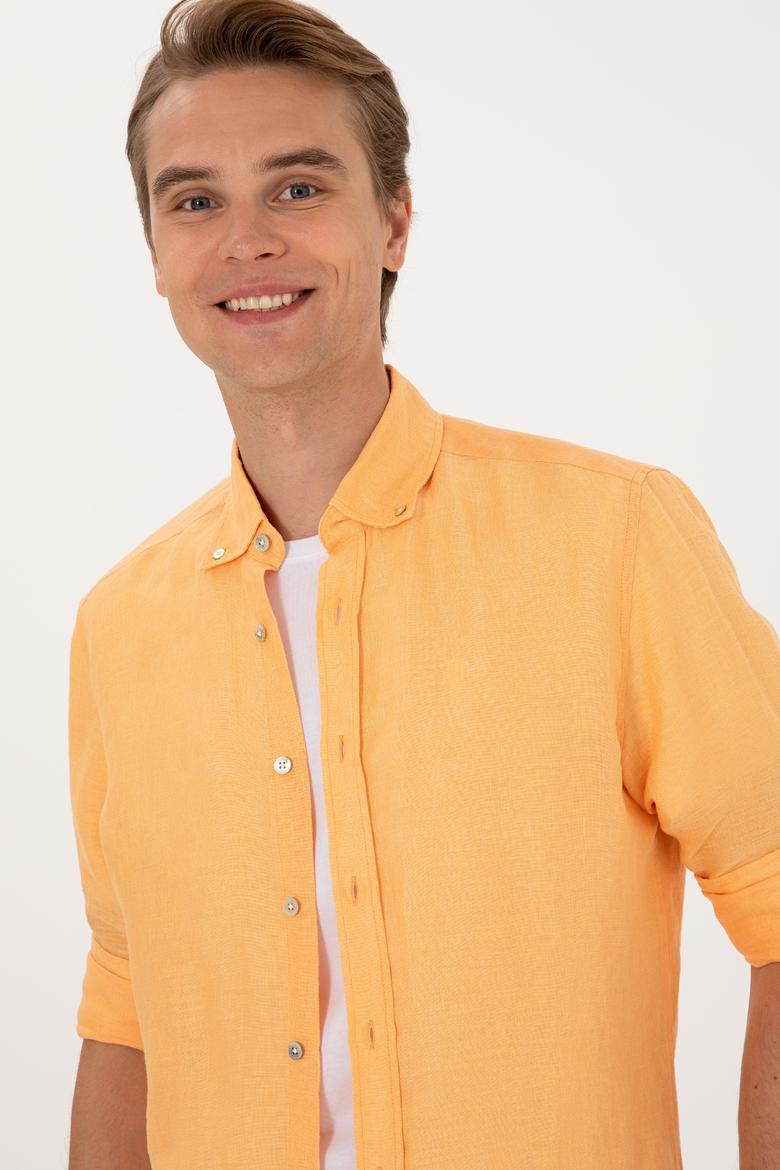 Erkek Turuncu Uzun Kollu Gömlek - 50299597010