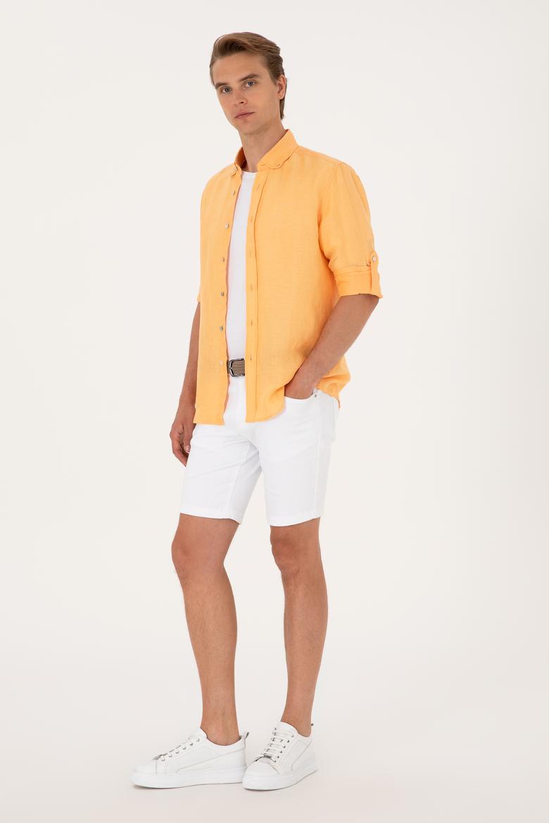Erkek Turuncu Uzun Kollu Gömlek - 50299597010