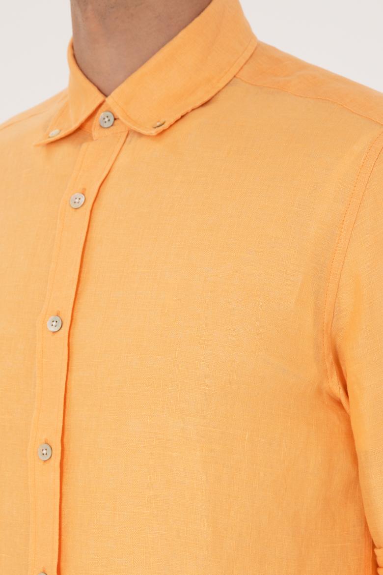 Erkek Turuncu Uzun Kollu Gömlek - 50299597010