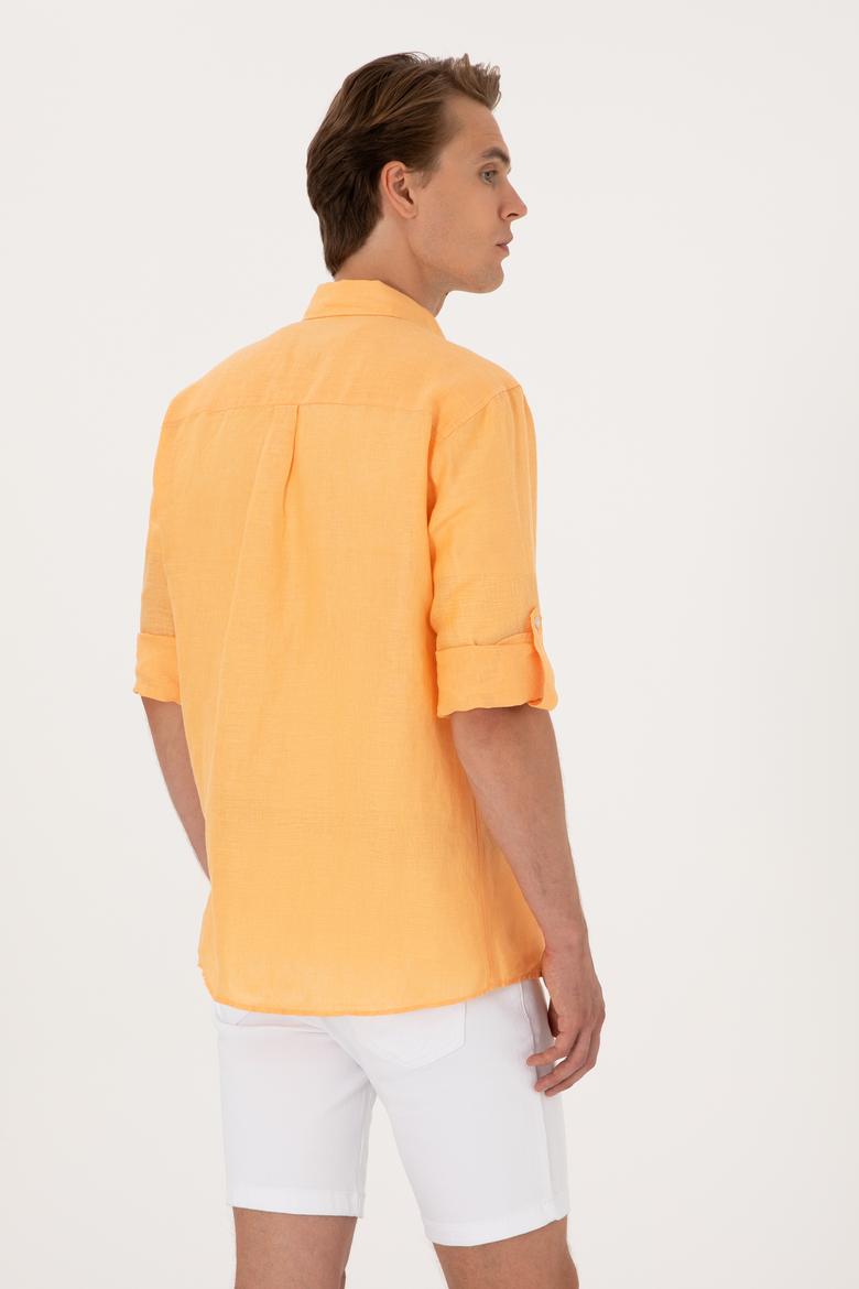 Erkek Turuncu Uzun Kollu Gömlek - 50299597010