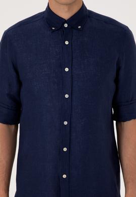 Erkek Lacivert Uzun Kollu Gömlek - 50299597081