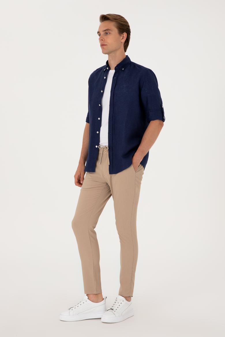 Erkek Lacivert Uzun Kollu Gömlek - 50299597081