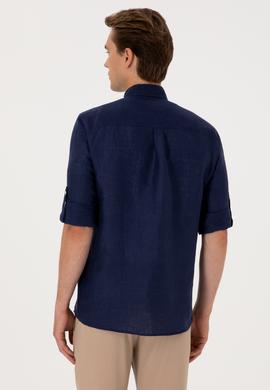 Erkek Lacivert Uzun Kollu Gömlek - 50299597081