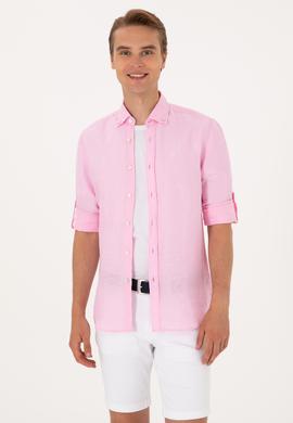 Erkek Açık Pembe Uzun Kollu Gömlek - 50299597037
