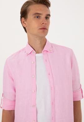Erkek Açık Pembe Uzun Kollu Gömlek - 50299597037