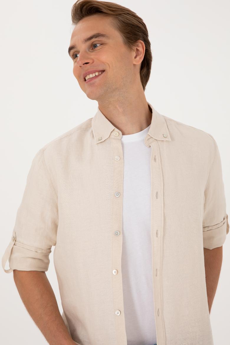 Erkek Taş Uzun Kollu Gömlek - 50299597019