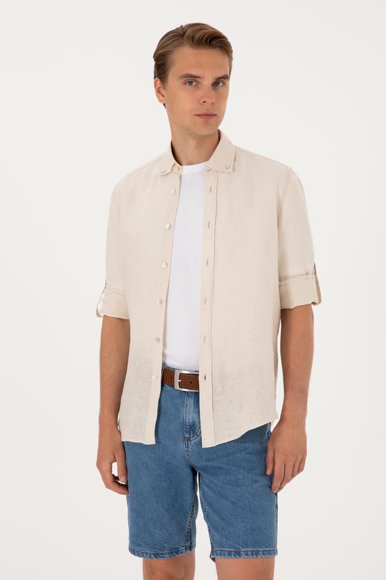 Erkek Taş Uzun Kollu Gömlek - 50299597019