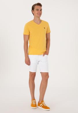 Erkek Hardal Basic Tişört - 50297985057