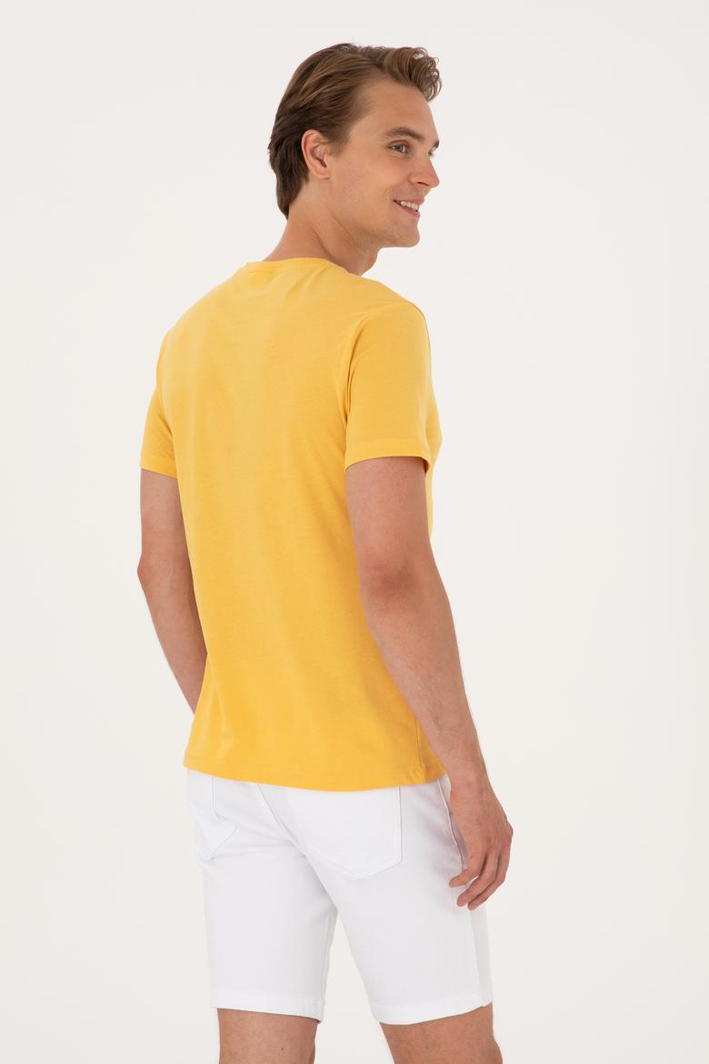 Erkek Hardal Basic Tişört - 50297985057