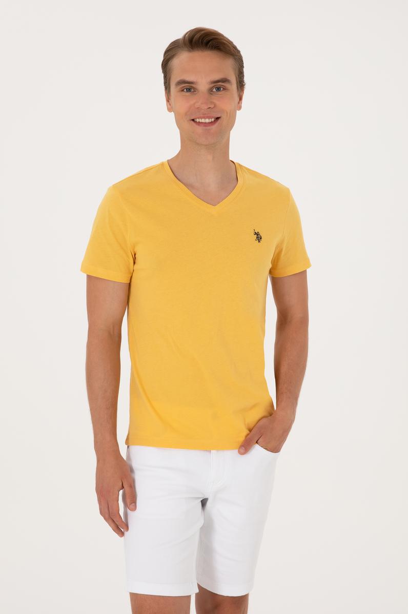 Erkek Hardal Basic Tişört