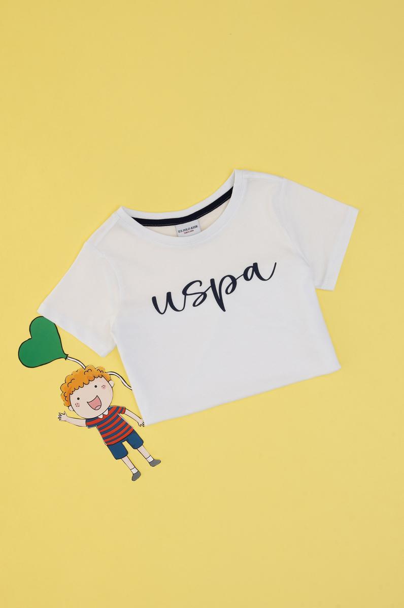 Erkek Çocuk Bisiklet Yaka Beyaz Tişört