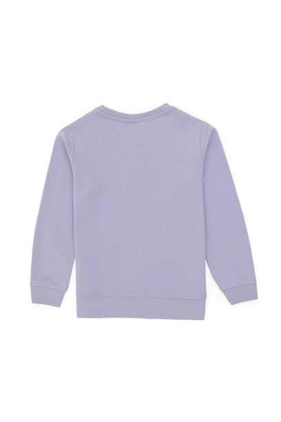 Kız Çocuk Lila Basic Sweatshirt
