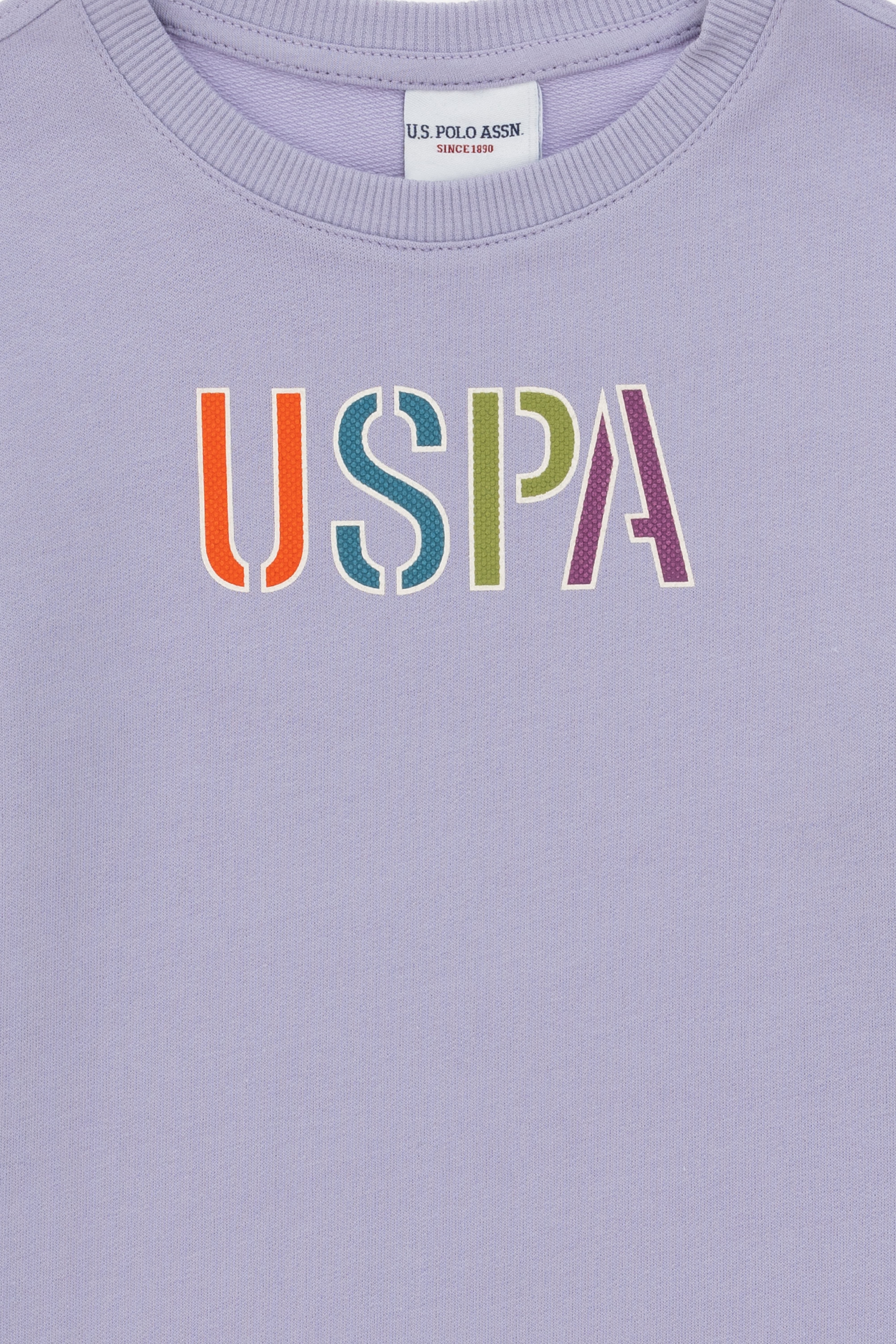 Kız Çocuk Lila Basic Sweatshirt - Image 3