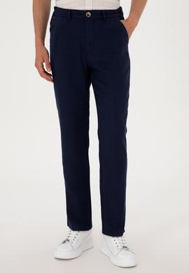 Erkek Lacivert Kanvas Pantolon - 50300193148