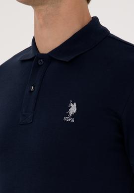 Erkek Slim Fit Polo Yaka Lacivert Basic Tişört - 50298041061