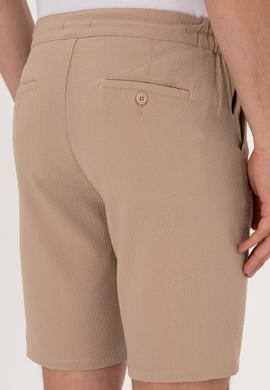 Erkek Bej Dokuma Şort - 50300420052