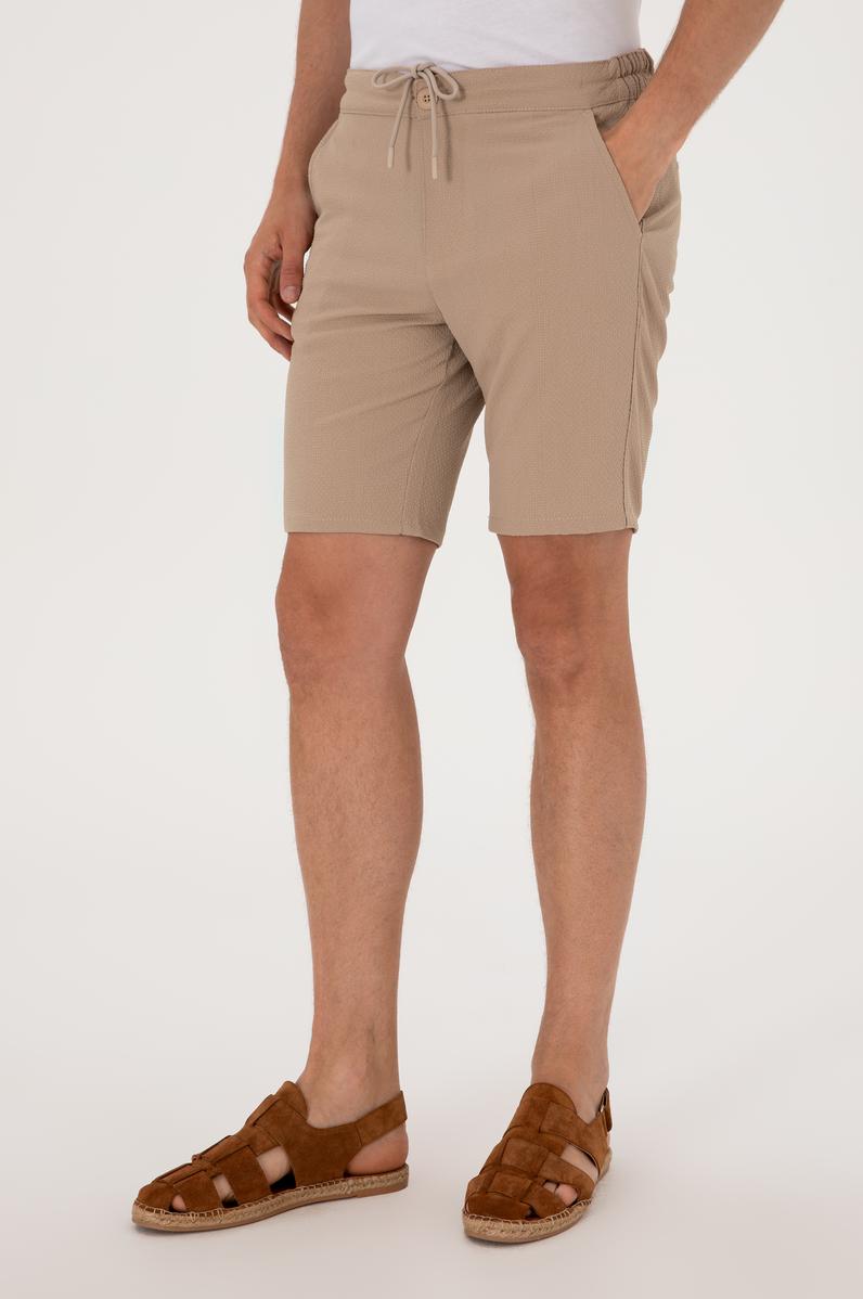 Erkek Bej Dokuma Şort