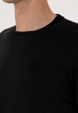 Erkek Regular Fit Siyah Bisiklet Yaka Tişört - 50300815026