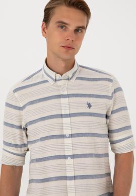 Erkek İndigo Uzun Kollu Gömlek - 50300198008