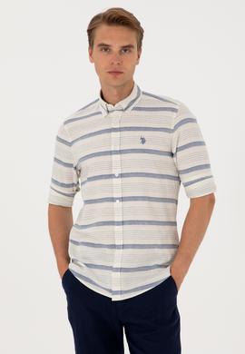 Erkek İndigo Uzun Kollu Gömlek - 50300198008